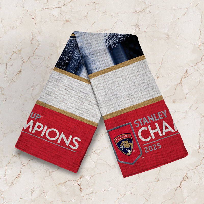 NHL Florida Panthers Champs Highlight Cooling Towel - Serviette de sport à refroidissement instantané, logo de l'équipe de hockey - 12 po x 31,5 po