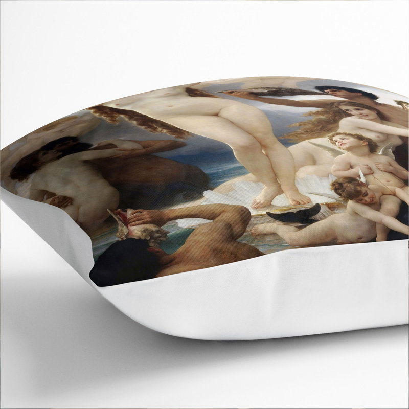 The Birth of Venus Scatter Cushion, White, 40cm H x 40cm W x 15cm D