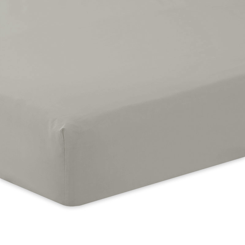 Adamina Cotton Blend/Polyester Fitted Sheet, Fitted sheet, Single, Dark Grey