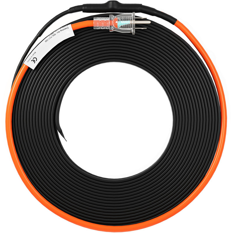 Self-Regulating Pipe Heating Cable, 100-Feet 5W/Ft Heat Tape For Pipes Freeze Protection, Protects PVC Hose, Metal And Plastic Pipe From Freezing, 120V
