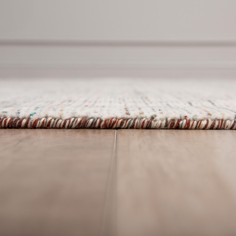 Tapis en laine tissé à la main, Rectangle 9 pi 9 po x 11 pi 9 po