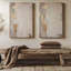 Golden Haze, ensemble de 2 toiles encadrées,-247477815-247477818