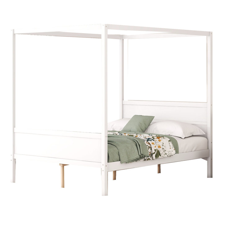 Grand lit plateforme 75 po Sasja, Blanc