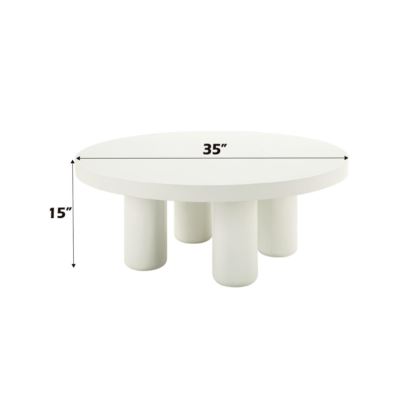 Table blanche moderne - conçue pour une impression durable - élégant support à café avec des matériaux de qualité
