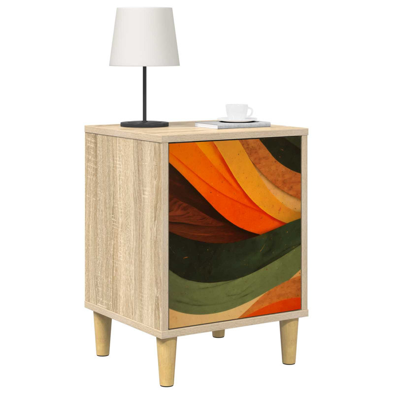  Bedside Cabinet Sonoma Oak Engineered Wood Nightstand Bedroom Furniture