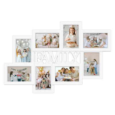 8 Opening Family Photo Collage Frame For Wall Decor