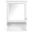 Armoire à pharmacie murale 20,42 lb avec demi-lune en miroir, lignes élégantes pour salle de bain
