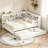 Wooden Full Size Daybed With Twin Trundle, Storage Shelf, And USB Charging Ports For Modern Living