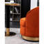 Fauteuil inclinable et pivotant en velours orange-551556045