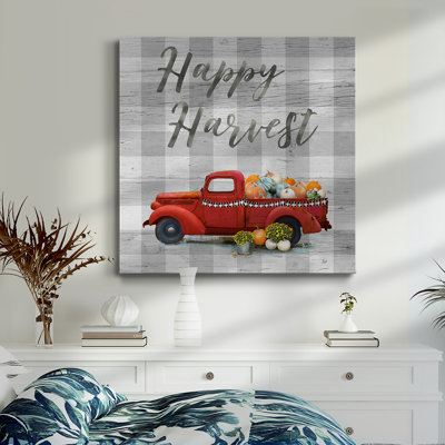 Harvest Truck II - Toile tendue avec châssis de qualité supérieure - prête à être accrochée