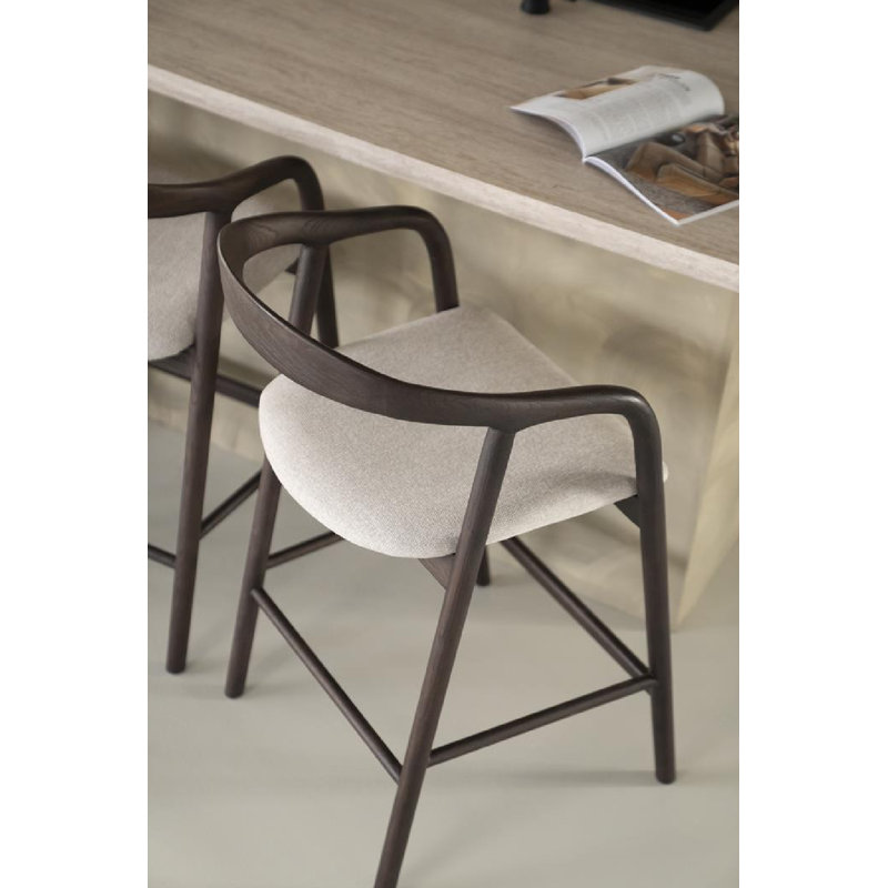 Rayven Barstool High, Walnut, Counter Stool (26" Seat Height)