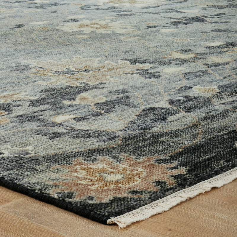 Oushara Hand Knotted Wool Oriental Area Rug, Rectangle 2' x 3'