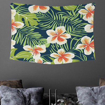 Tropical Leaves Wall Tapestry -  Floral Wall Decor