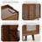 Modern Nut-Brown Solid Wood Shoe Storage