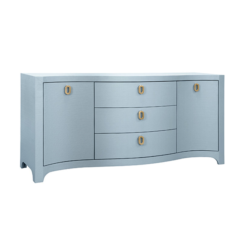 72 in. W Sideboard, Textured Light Blue
