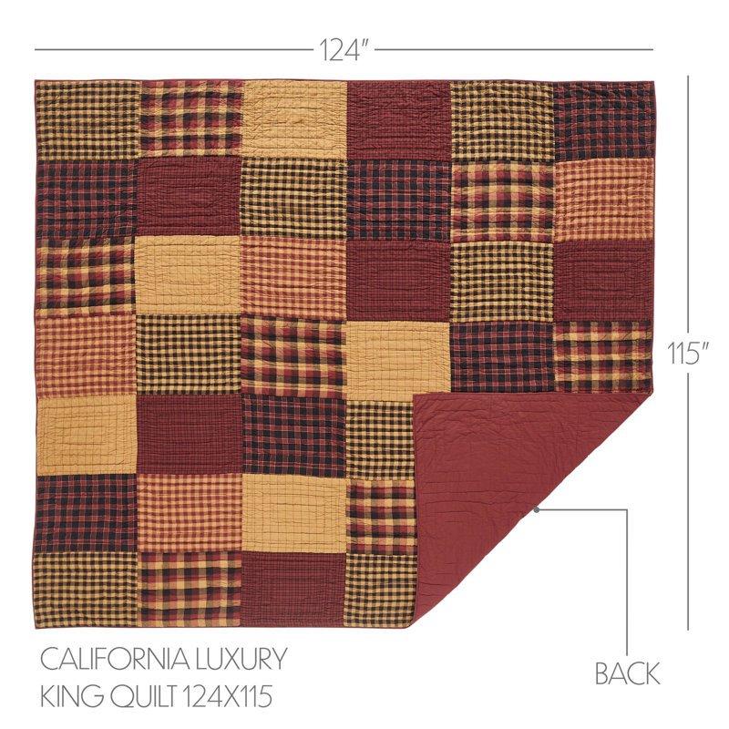 Cotton Patchwork Quilt, California King Quilt