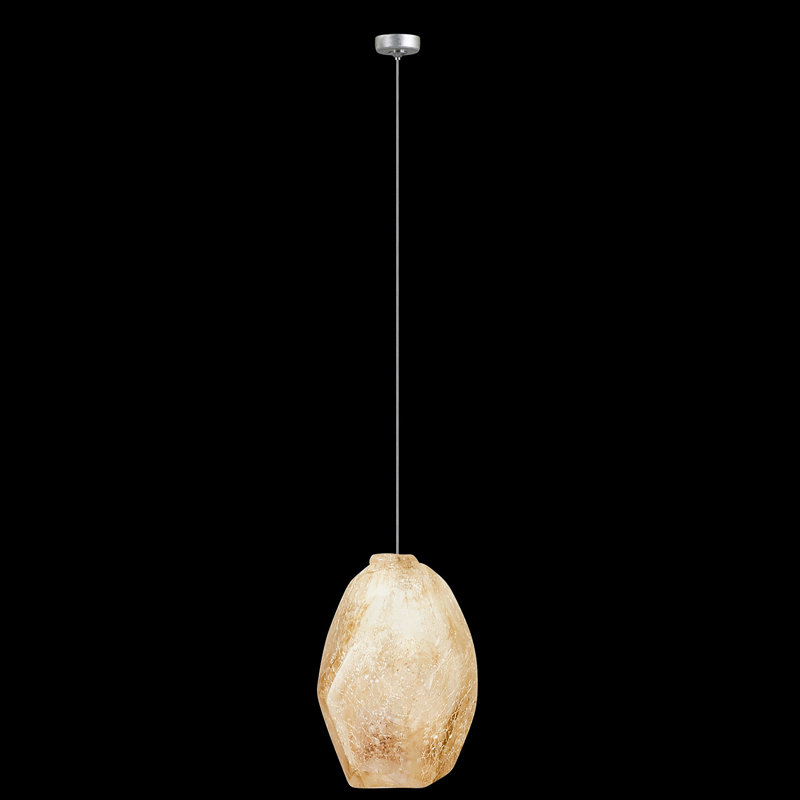 Natural Inspirations 1 - Light Pendant, Silver/Natural Quartz