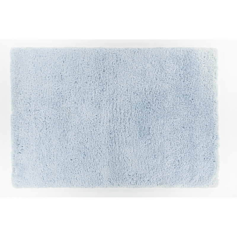 Tapis bleu ciel tissé à la main Garretson, Rectangle 5 pi x 7 pi 6 po