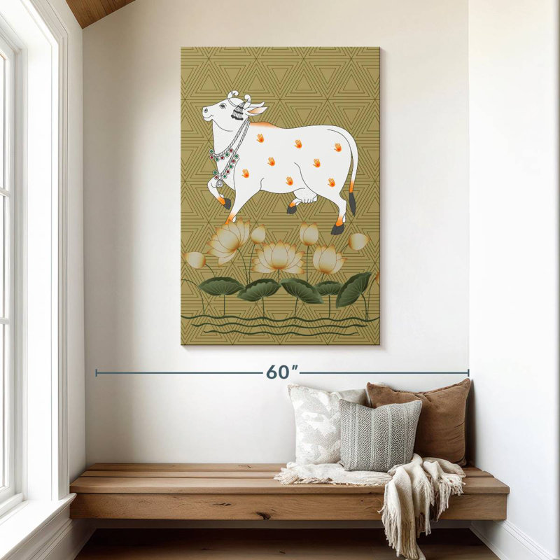 Brampt Framed Cow, 48" H x 32" W