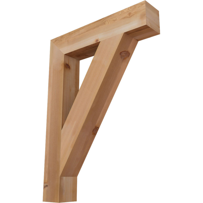 Support de bloc traditionnel, Cèdre rouge de l'Ouest (lisse), H 44 po x l 5,5 po x P 32 po