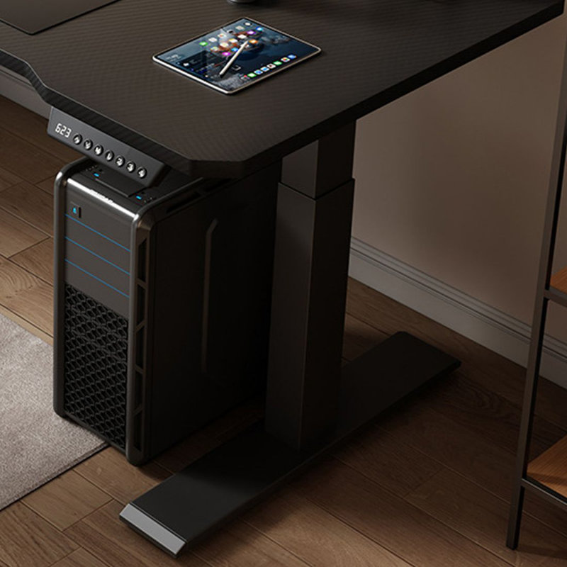 Bureau debout noir en bois manufacturé, 62.99