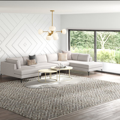 Defeo Upholstered U-Shaped Sectional Symmetrical