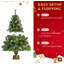 Ensemble de 4 pièces pré-éclairées pour décoration de Noël artificielle - arbre de Noël, guirlande, couronne et 2 arbres d'entrée avec lumières DEL