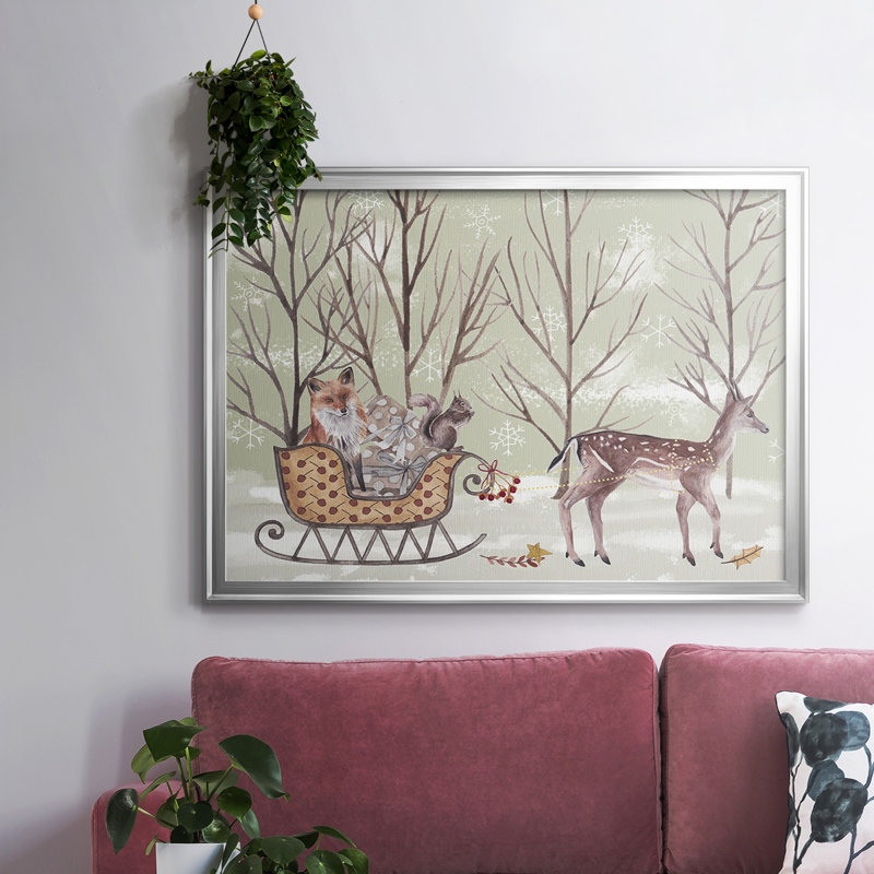 Christmas Time I, reproduction d'art sur toile, H 26 po x l 38 po x P 1,5 po, Argent