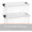 Boîte de rangement transparente Superio avec couvercle, bacs de rangement en plastique de 1,85 pte pour l'organisation, caisses empilables, sans BPA, non toxiques, sans odeur, organisateurs pour la maison, le bureau, l'école et le dortoir, paquet de 12-293542432