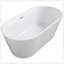 Baignoire de trempage autoportante en acrylique 63 "avec trop-plein et drain chromés, certifié Cupc L 63" x l 31,1 ", blanc brillant