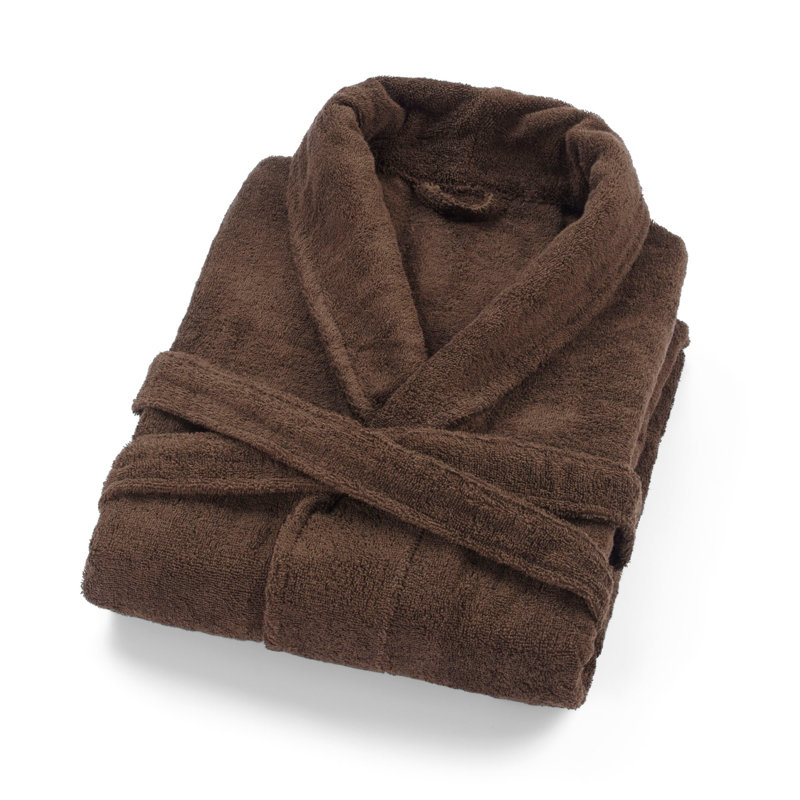 Peignoir mi-mollet unisexe avec poches Bogdanel, S, Brun