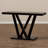 Modern Sofa Table With Pedestal Base, Engineered Wood Construction, Easy Assembly