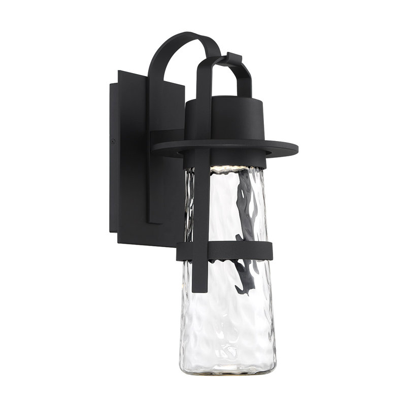 Balthus 1 - Bulb Outdoor Wall Lantern, Black, 21" H x 9" W x 10.75" D