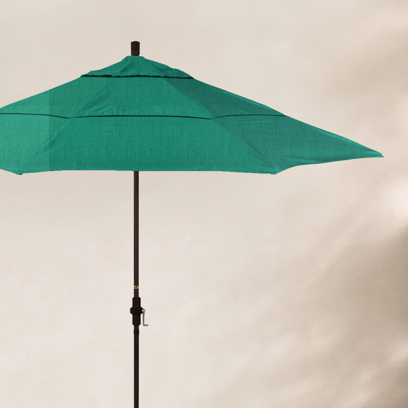 Parasol de marché Broadmeade octogonal Sunbrella, Stone Black, Spectre Aztec Sunbrella® Plainweave