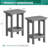 Davonia HDPE Outdoor Dining Stool 2-Pack