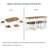 Modern 7-Piece Dining Table Set With Faux Marble Compact 55Inch Kitchen Table Set For 6, White+Cherry