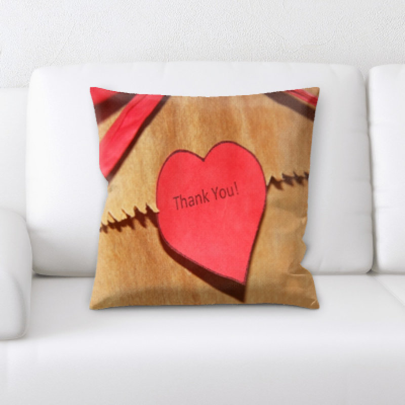 Faux Leather Throw Pillow