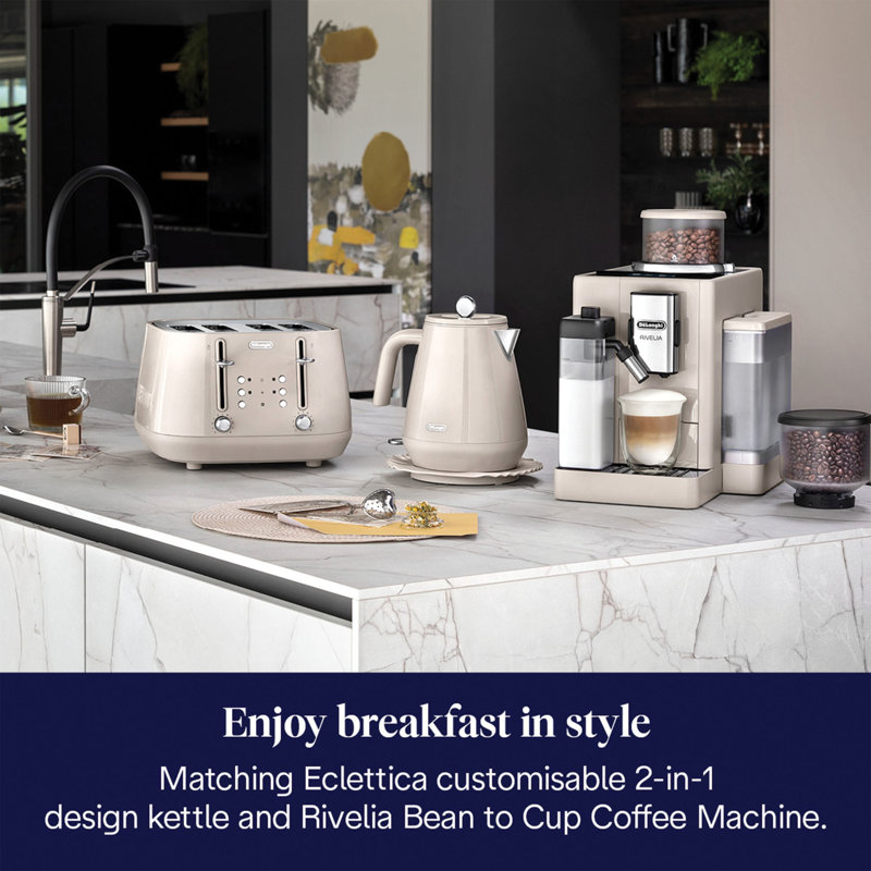 Eclettica 4 Slot Toaster, Cream