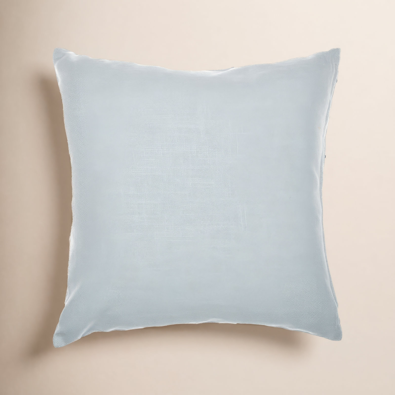 Checkered Cotton Throw Pillow, 20" x 20", Pillow Cover Only - No Insert, Blue/Ivory/Gray