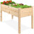 Rigney  Outdoor Fir Wood Elevated Planter with Fabric Liner & Drainage Holes-1890617988-1926726155