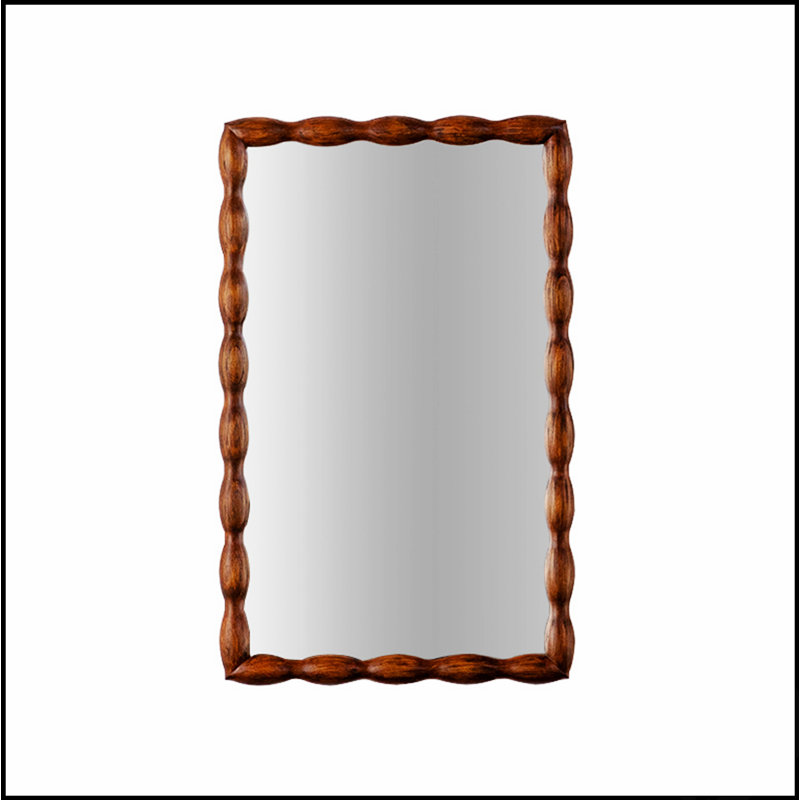 Miroir pleine grandeur Mid-Century Modern Swirl