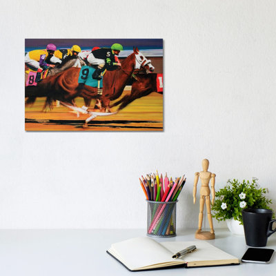 La course de chevaux - reproduction d'art sur toile tendue