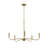 Ilia 5-Light Brushed Gold Chandelier-127380305