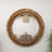 Wood Large Room Wall Mirror with Layered Wood Chip and Stick Design