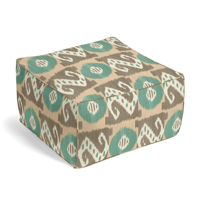 Square Pouf, Teal 100% Cotton