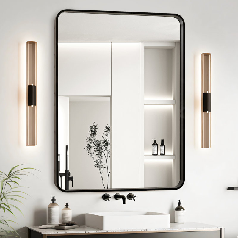 Miroir de salle de bain 24X32, 32,05 po x 24,05 po, Rectangulaire, Verticale