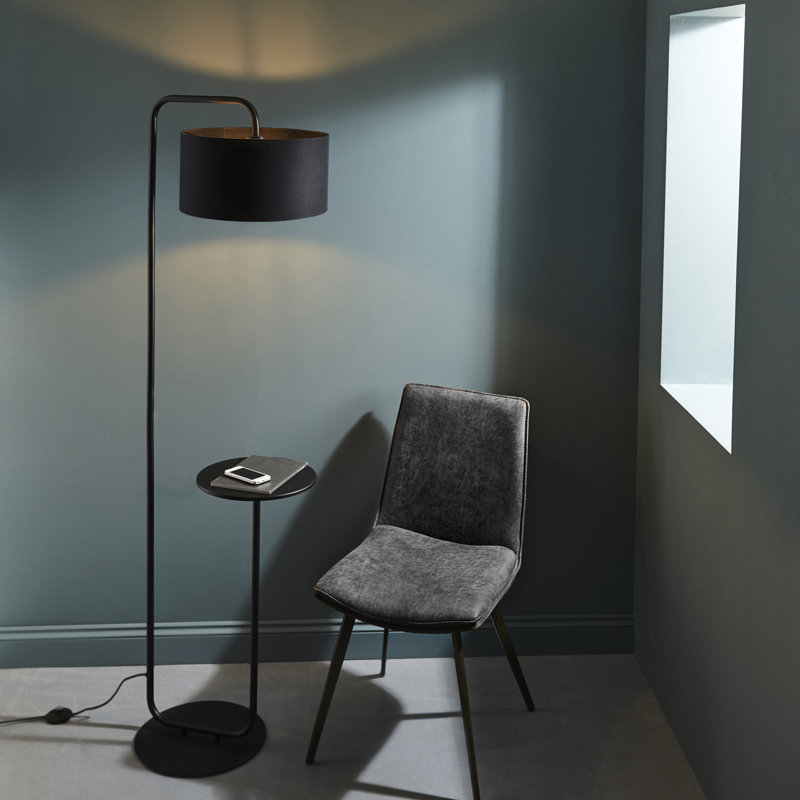 Tolzmann 175cm LED Arched Floor Lamp, Black, Black