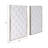 Modern Plaster Wall Decor With Geometric Design - Contemporary Abstract Canvas Artwork Display Ideal For Home Decor Walls - Set Of 2, 40", White
