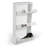 Metal Shoe Cabinet With Three Doors With Flap, White Color, Measurements 50 X 103 X 15 Cm