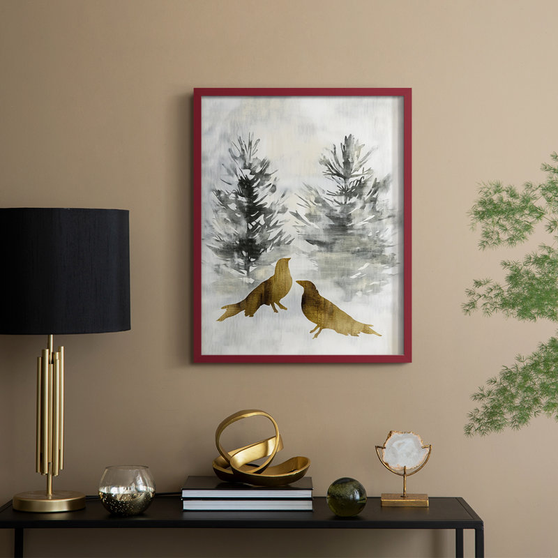 Reproduction encadrée - bois massif, H 15 po x l 12 po, Rouge